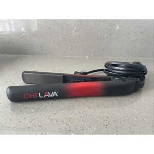 CHI Lava 1" Ceramic Flat Iron Hair Straightener- Model: GF8269 BLACK/RED